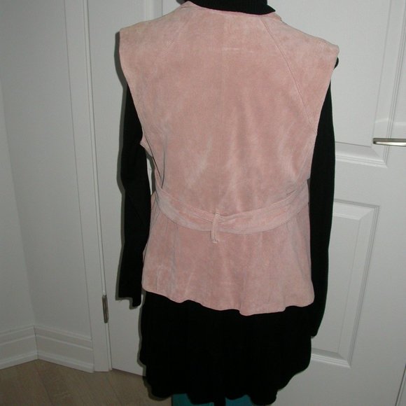 Pink Suede Leather Vest - Picture 10 of 10